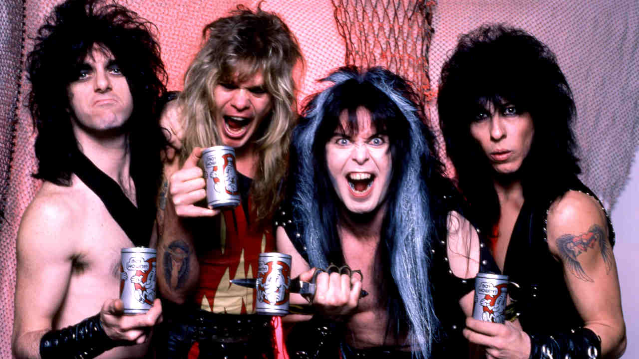 WASP posing for a photograph in the 1980s