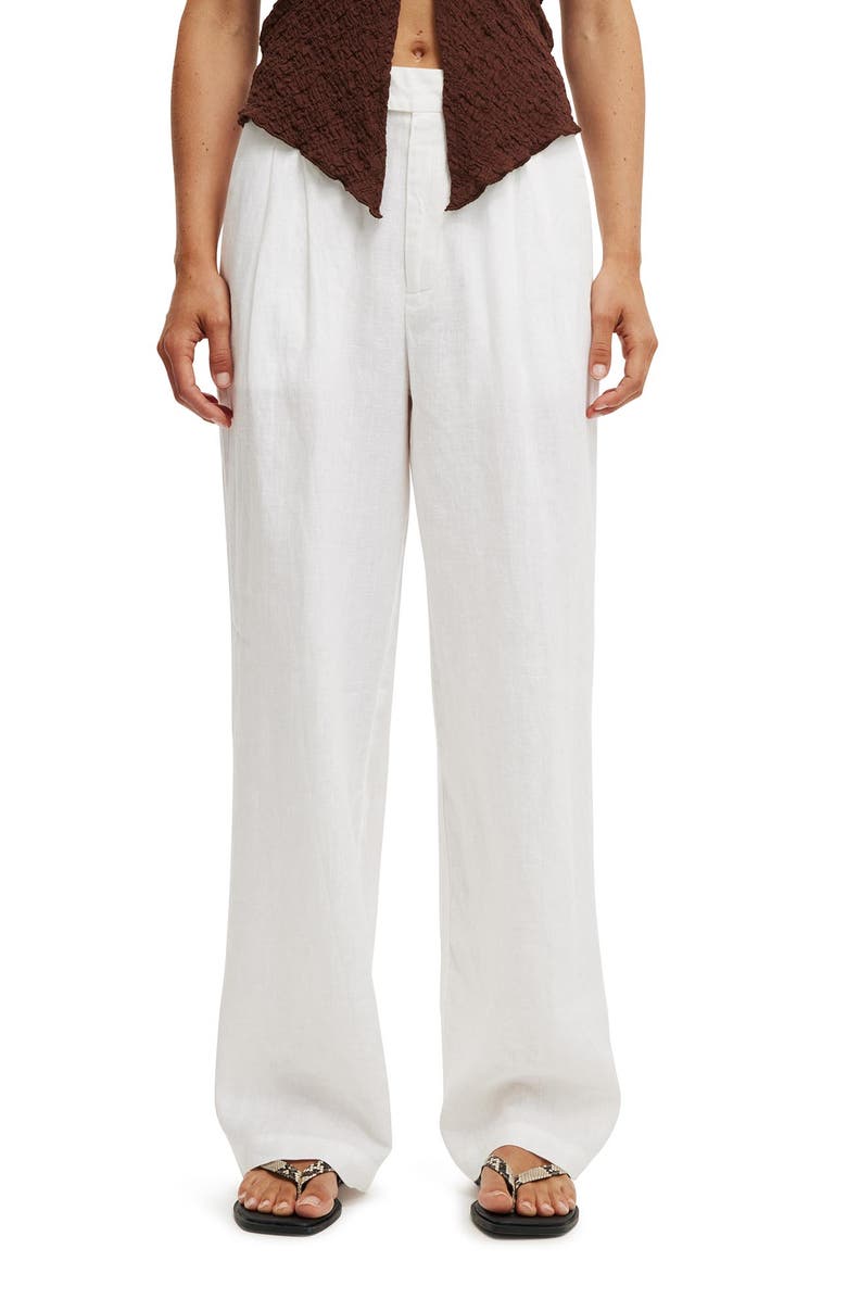 Women's Elle Linen Wide Leg Suiting Pant