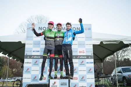 The men's podium in Northampton