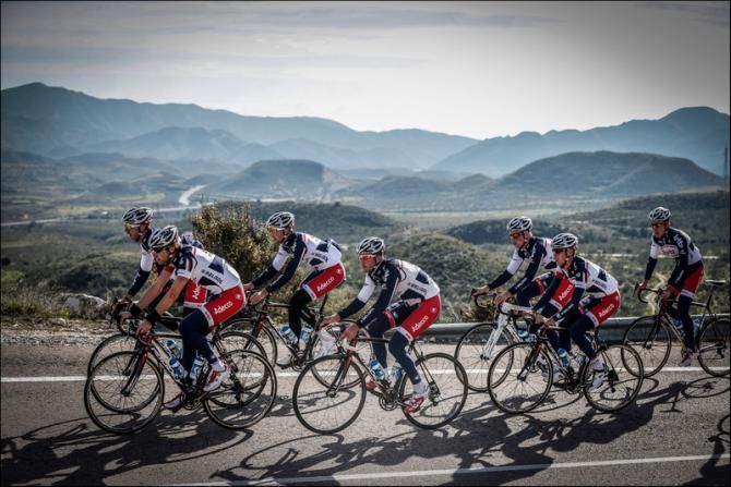 Perfect conditions for Lotto Belisol on today's ride