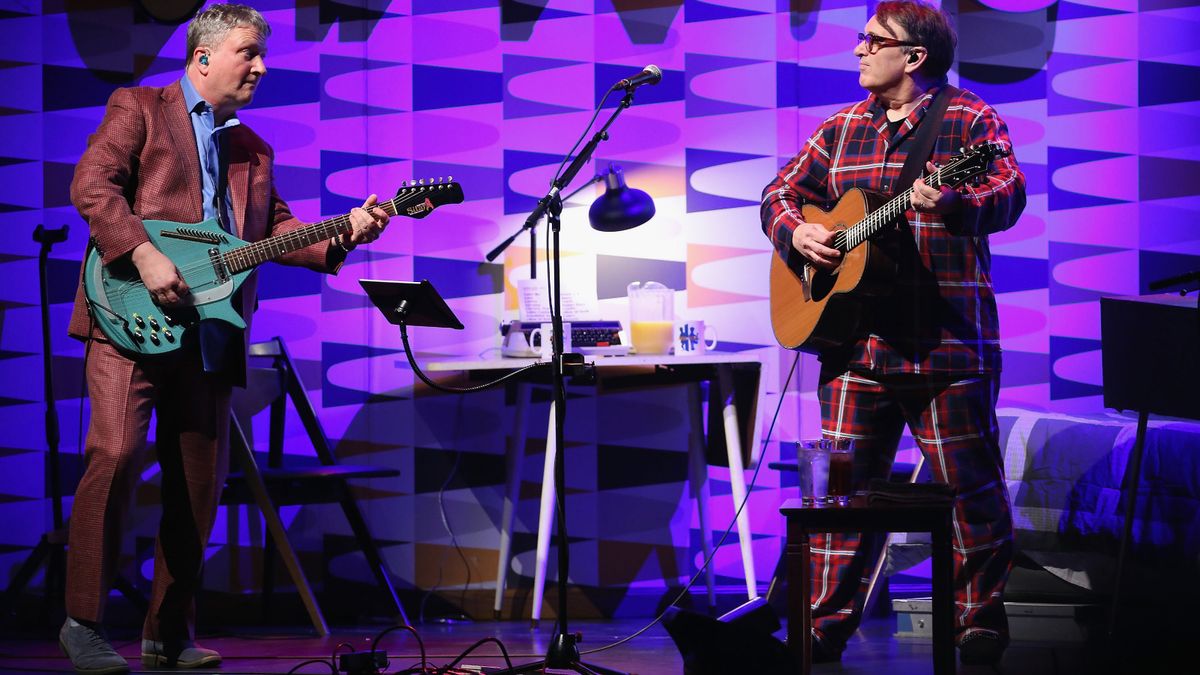 Glenn Tilbrook andChris Difford of Squeeze perform &quot;The At Odds Couple&quot; acoustic show at the MAYO Performing Arts Center on December 14, 2015 in Morristown, New Jersey. 