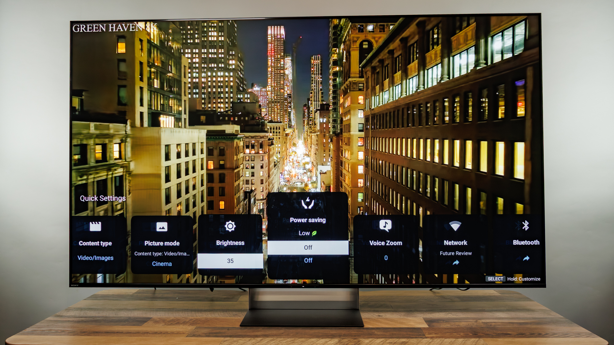 Sony Bravia 9 II TV on a desk