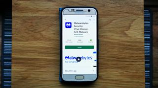 Malwarebytes being used to remove malware from Android phone