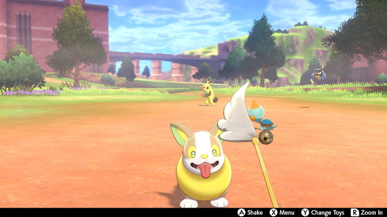 Press Y button to take out a toy.
