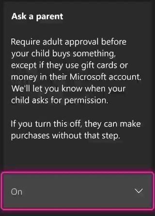 Xbox Family Settings Purchase Restrictions