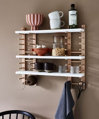 DIY Kitchen idea under £50 Ikea plate rack hack
