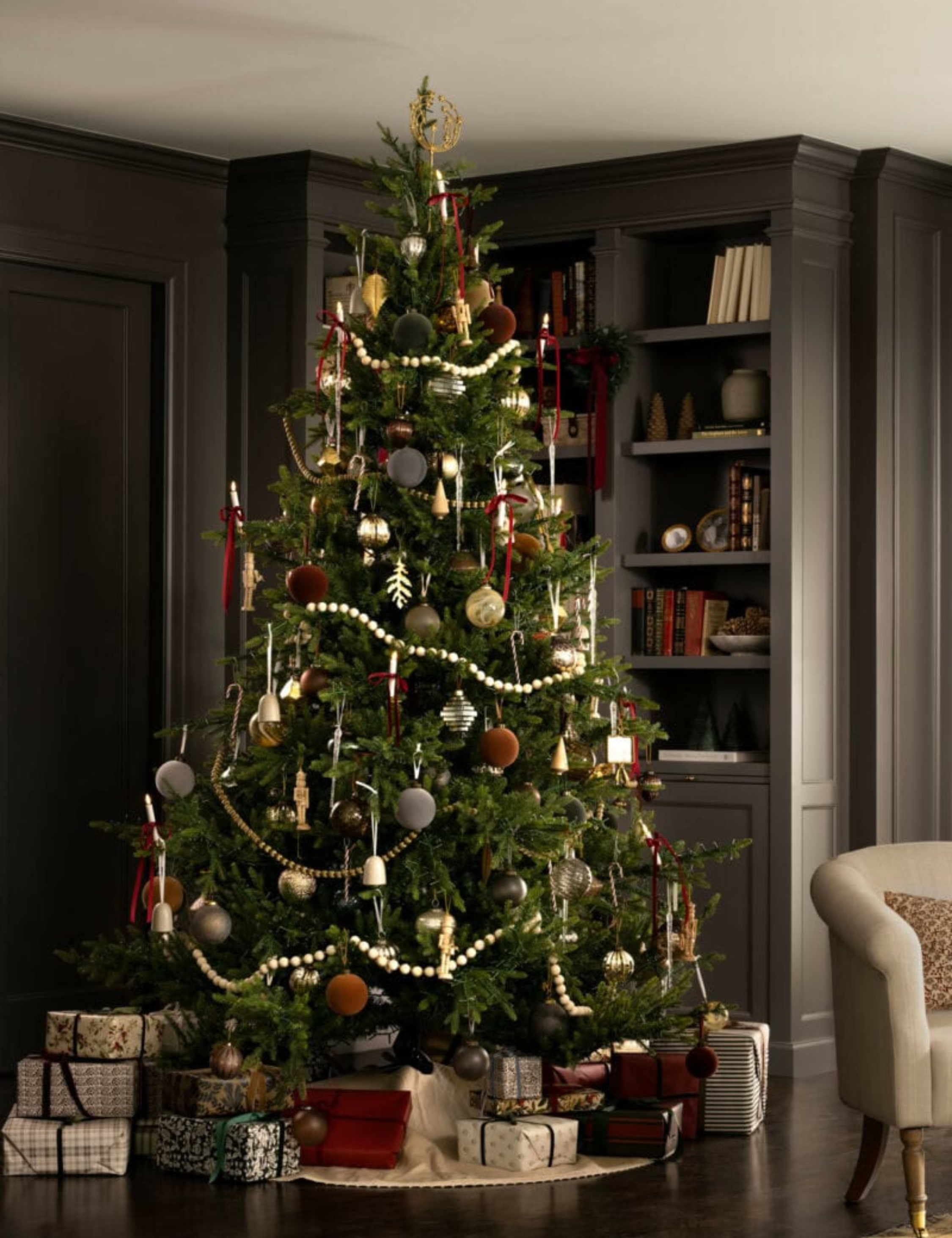 Festive Christmas living room