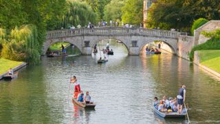 Punting on the River Cam in Cambridge