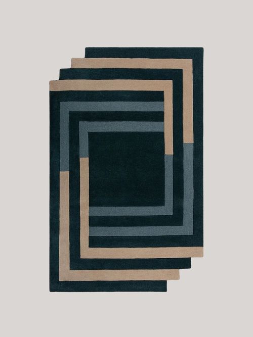 Labyrinth Shaped Wool Rug