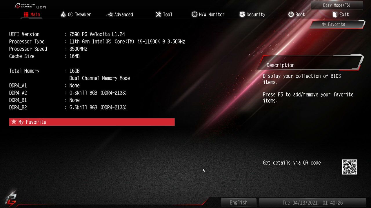 ASRock Z590 PG Velocita