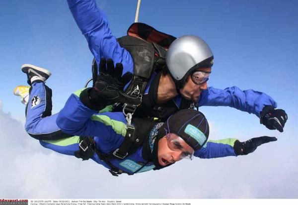 Alberto Contador in freefall