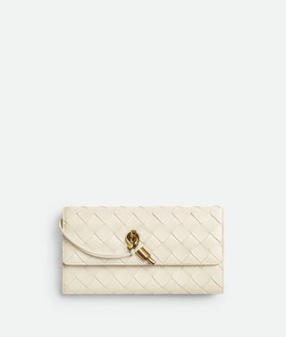 Women's Andiamo Large Flap Wallet in Sea Salt