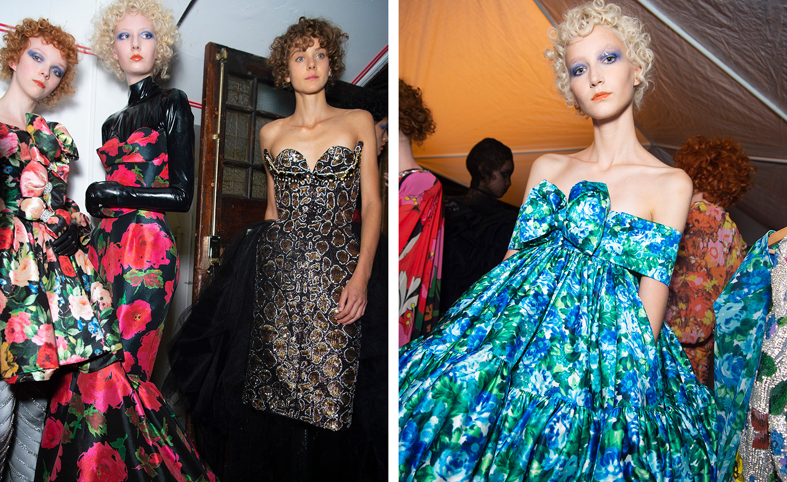 Backstage at Richard Quinn S/S 2020