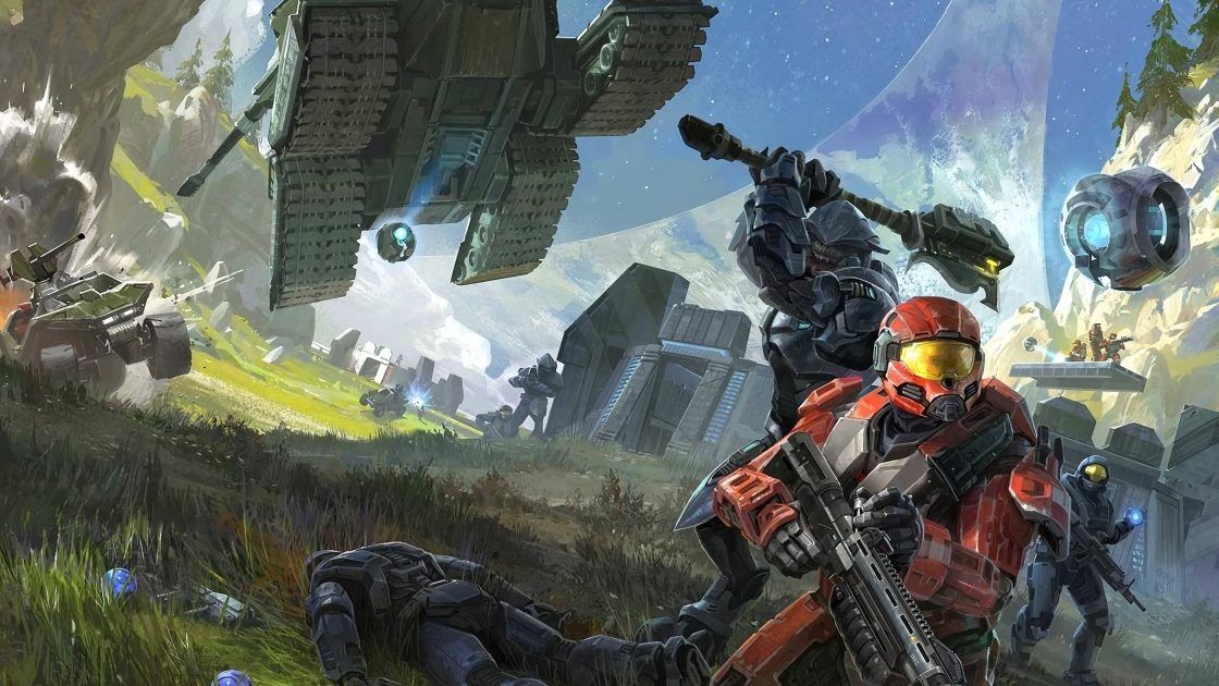 Concept art of Halo: Reach&#039;s Forge mode.