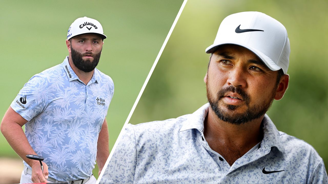 A split image of Jon Rahm (left) and Jason Day (right)