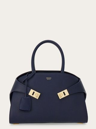 Hug Handbag (s) | Blue | Top Handles & Satchels Women's | Ferragamo Gb