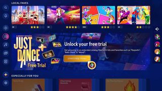 Just Dance+ free trial screen