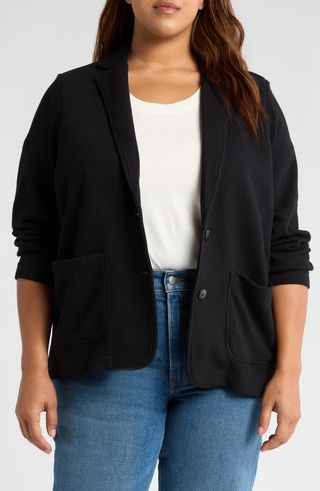 Relaxed Knit Blazer