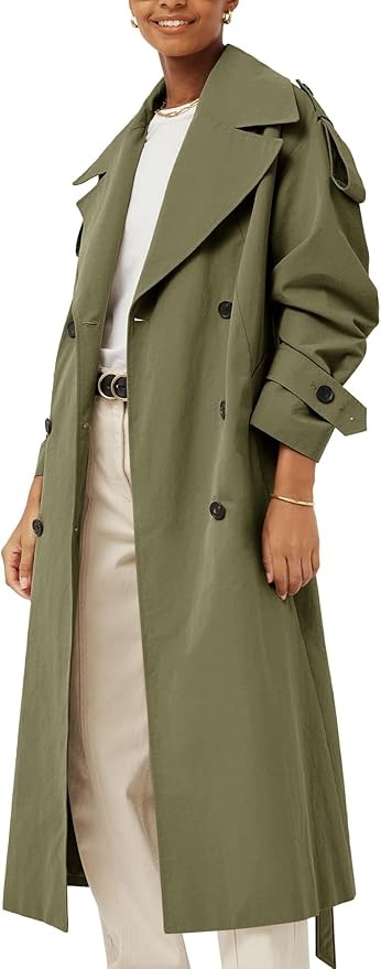 Farktop, Oversized Long Trench Coat 