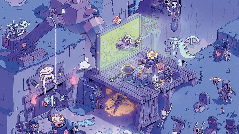 Supercell artwork showing game characters in an isometric art style with blue and violet colours