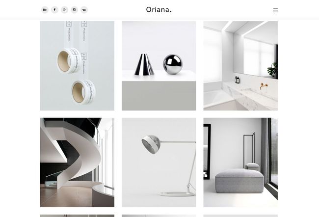 10 on-trend portfolio templates: Oriana