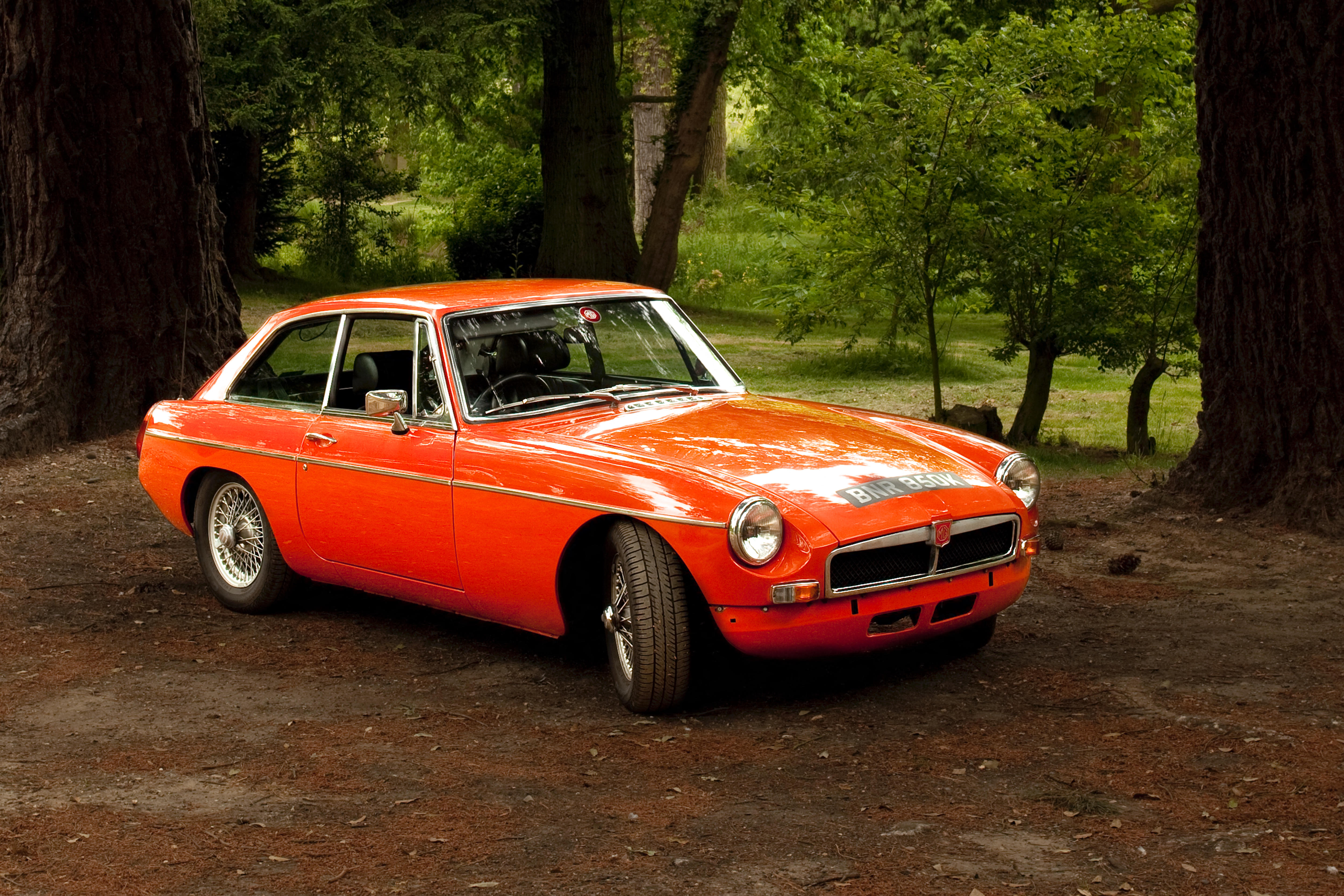 A 1970s MGB GT that is partway through a restoration project.