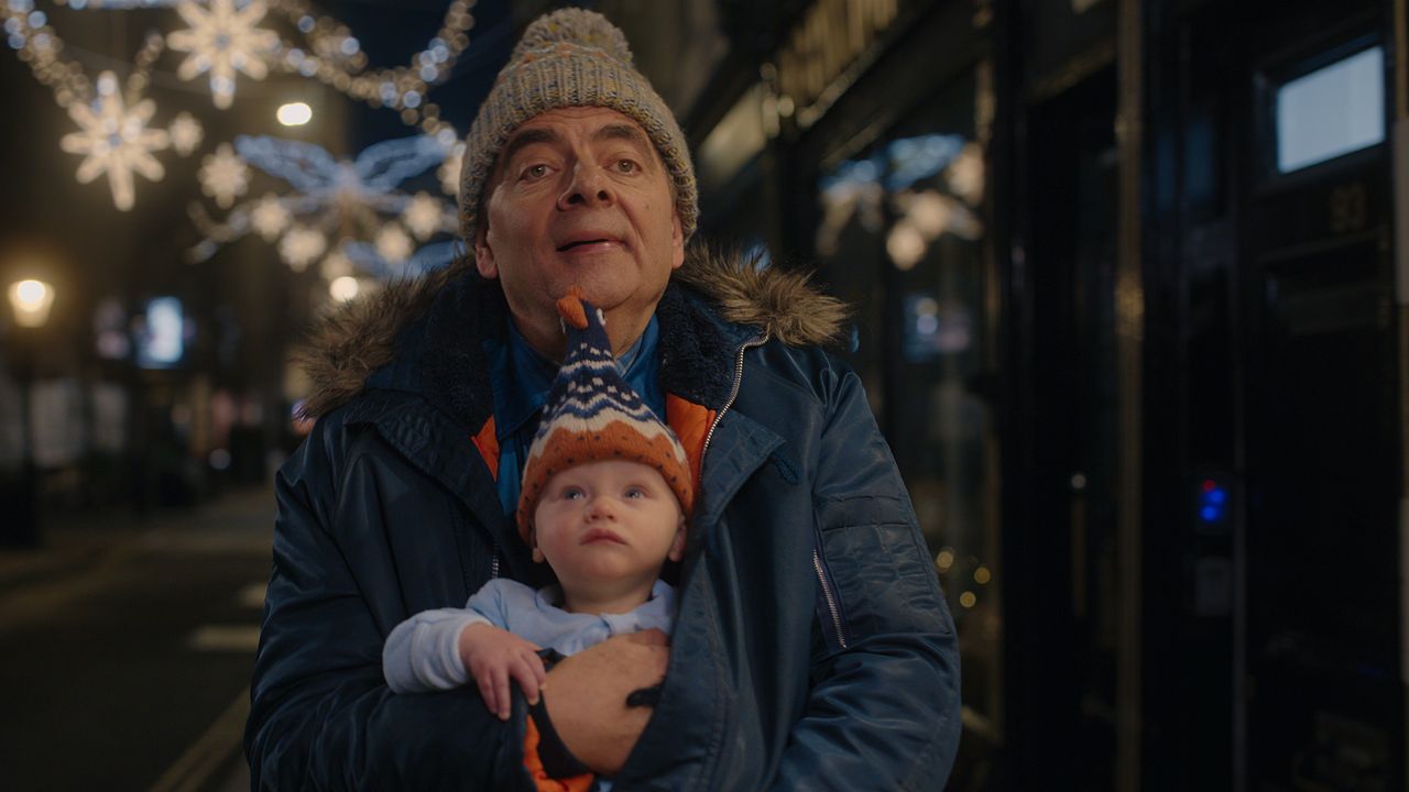 Screenshots of Rowan Atkinson in Man vs Baby