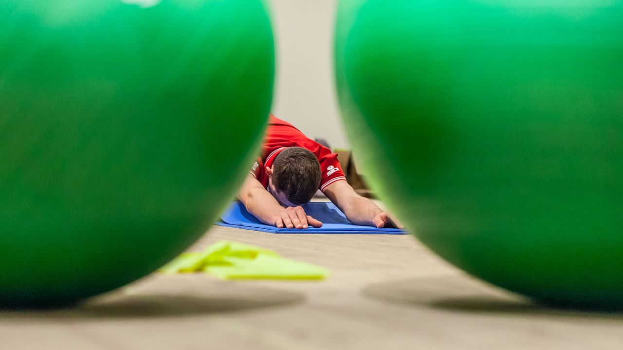 Stretching classes have been on the programme for the riders