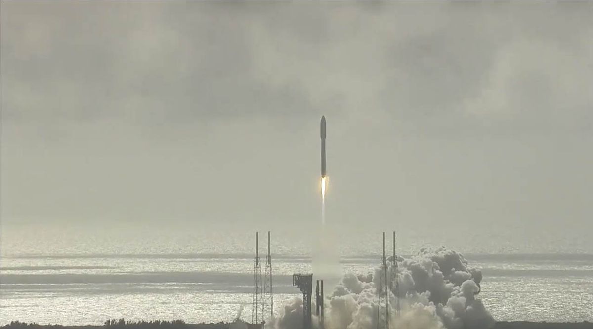 A United Launch Alliance Atlas V rocket launches an X-37B space plane on a classified mission for the U.S. Space Force from Space Launch Complex 41 at Cape Canaveral Air Force Station in Florida on May 17, 2020.