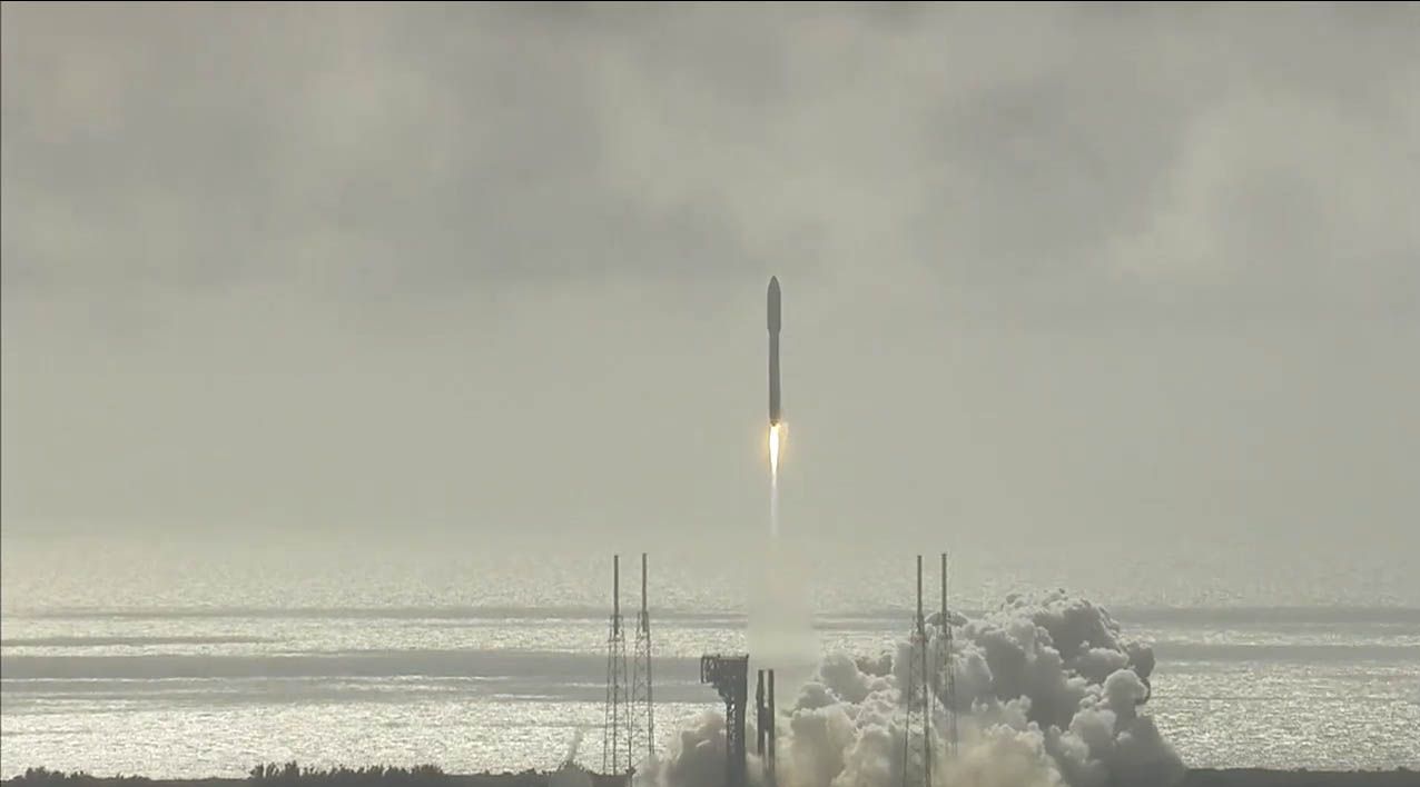 A United Launch Alliance Atlas V rocket launches an X-37B space plane on a classified mission for the U.S. Space Force from Space Launch Complex 41 at Cape Canaveral Air Force Station in Florida on May 17, 2020.