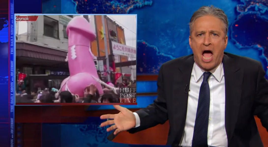 Jon Stewart dissects Japan&amp;#039;s odd, sexist fixation with genital sculpture