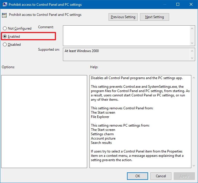 Settings is not changed. Access Control Panel. Перевод экрана start settings. Windows 10 settings is not Running. Enable settings for the selected display model.