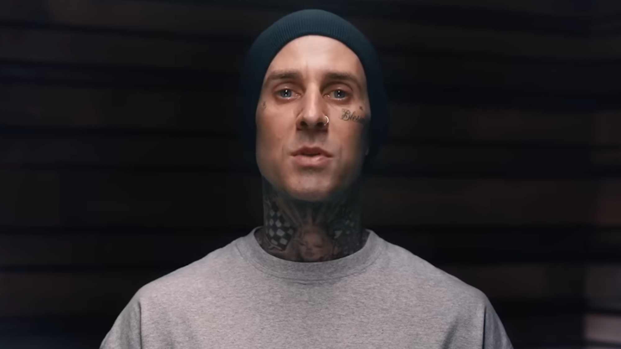 Travis Barker in his Hulu documentary, Louder Than Fear.