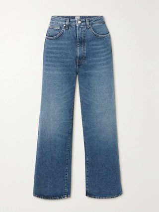 + Net Sustain Cropped High-Rise Flared Organic Jeans