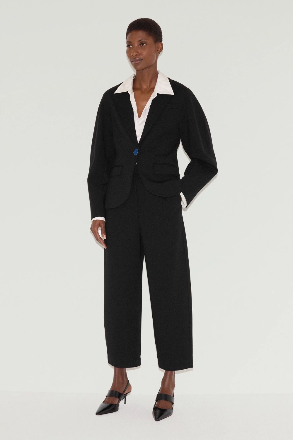 Ponte Barrel Leg Trouser | Black