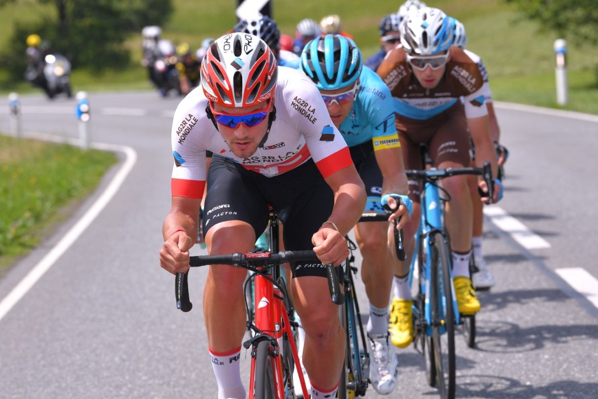 Silvan Dillier (AG2R La Mondiale) on the attack