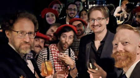 Warhorse and Sandfall developers posing together at The Game Awards