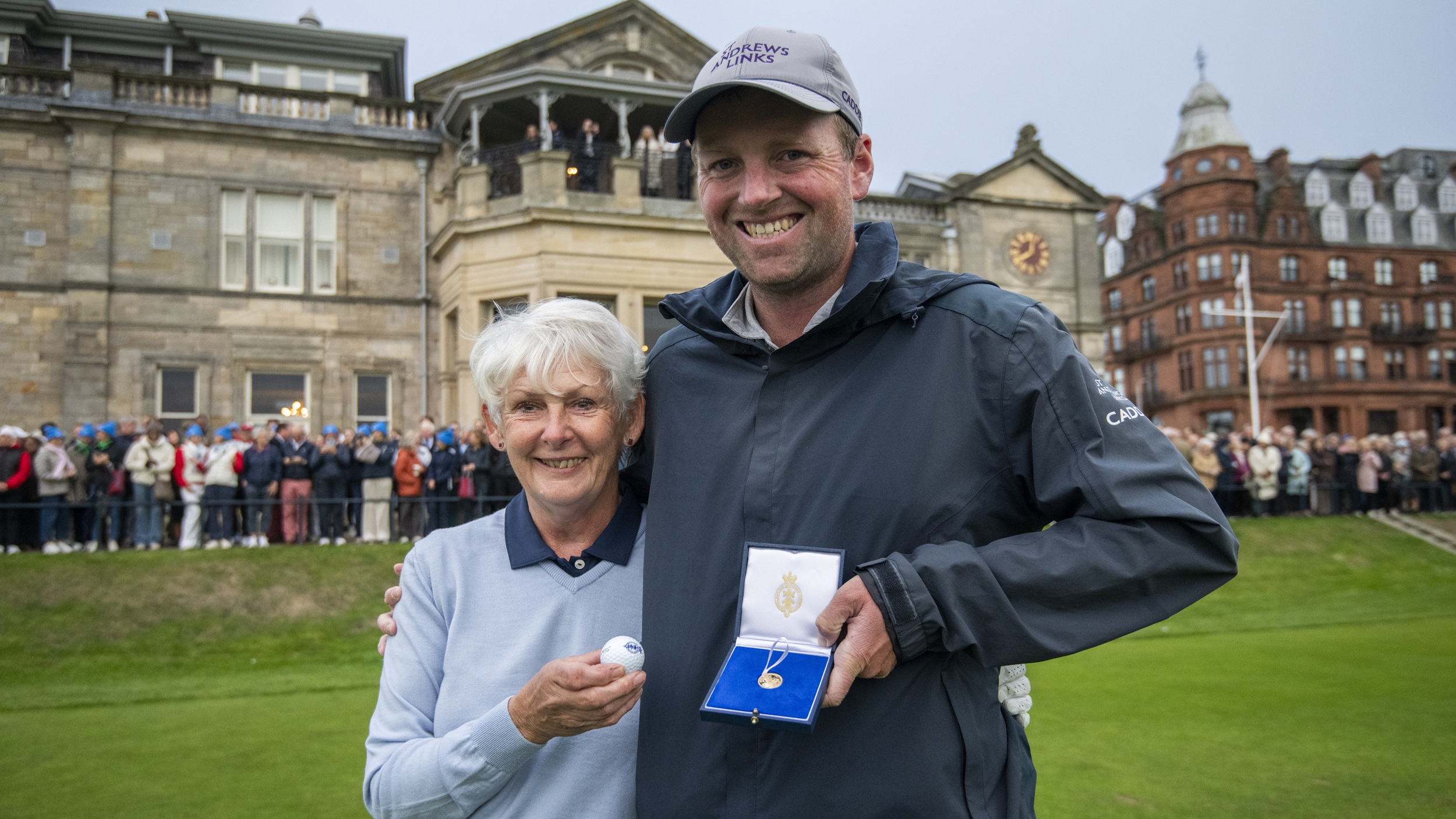 Claire Dowling celebrates becoming the first woman to captain the Royal and Ancient Golf Club of St Andrews