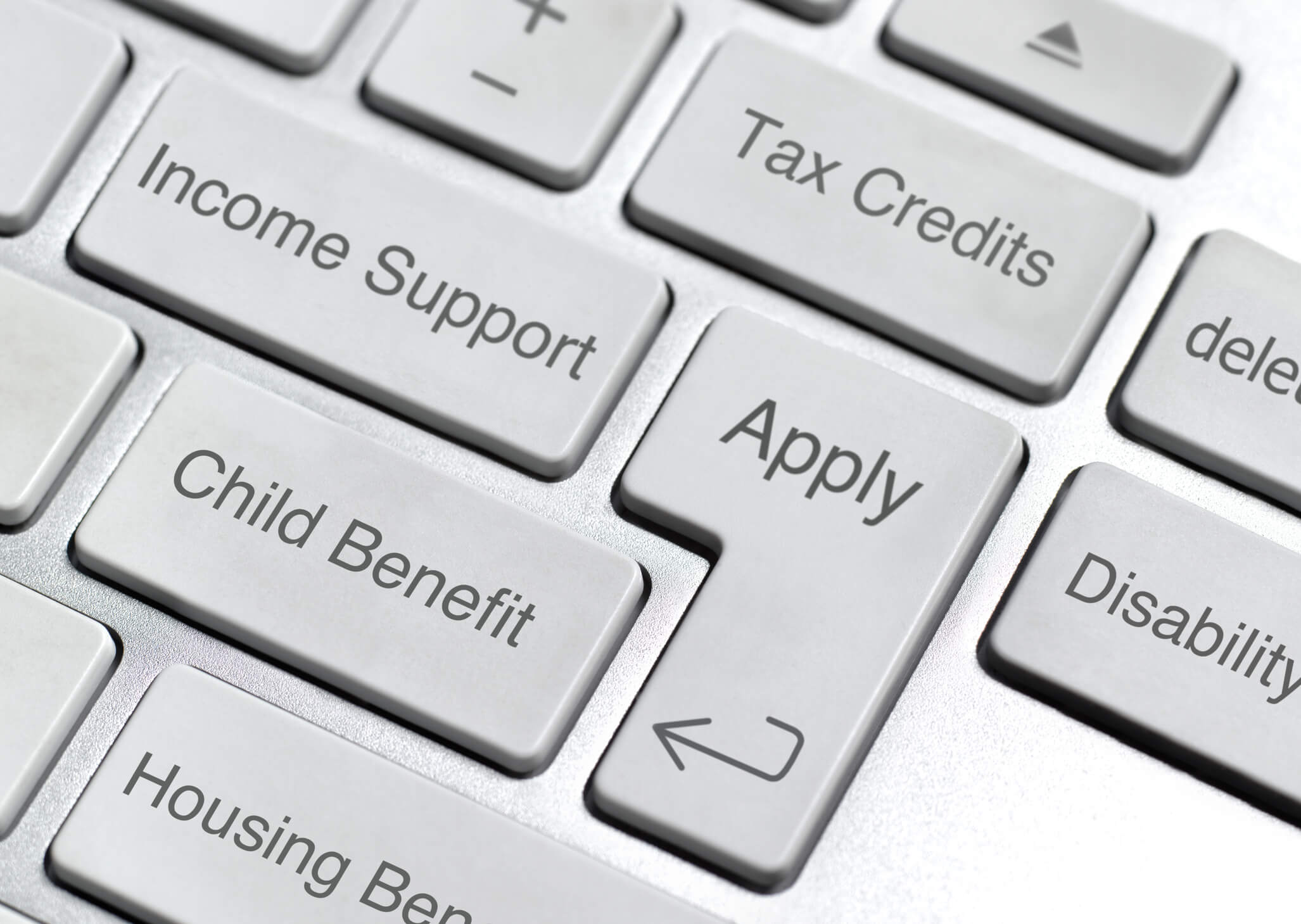 Benefit and social security keyboard