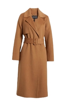 BCBGMAXAZRIA, Houndstooth Double Face Belted Coat