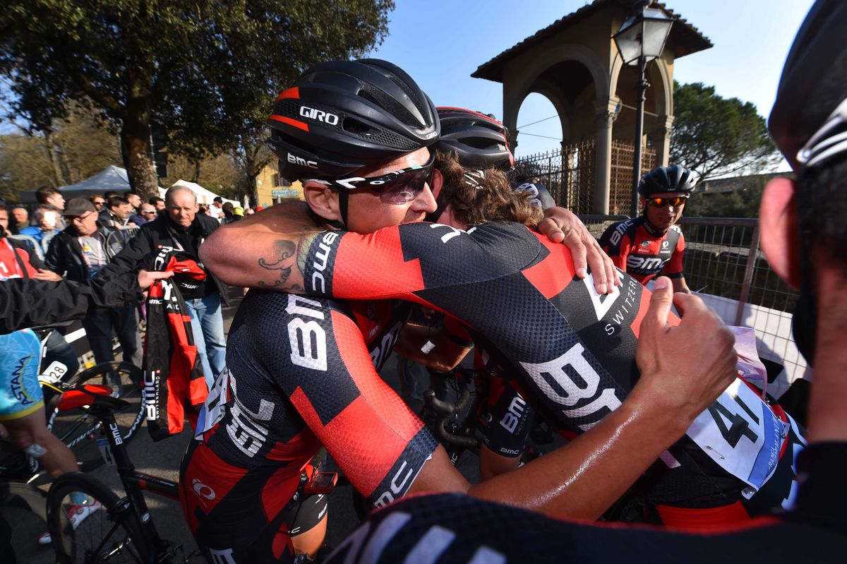 BMC celebrates Greg Van Avermaet's Tirreno stage win