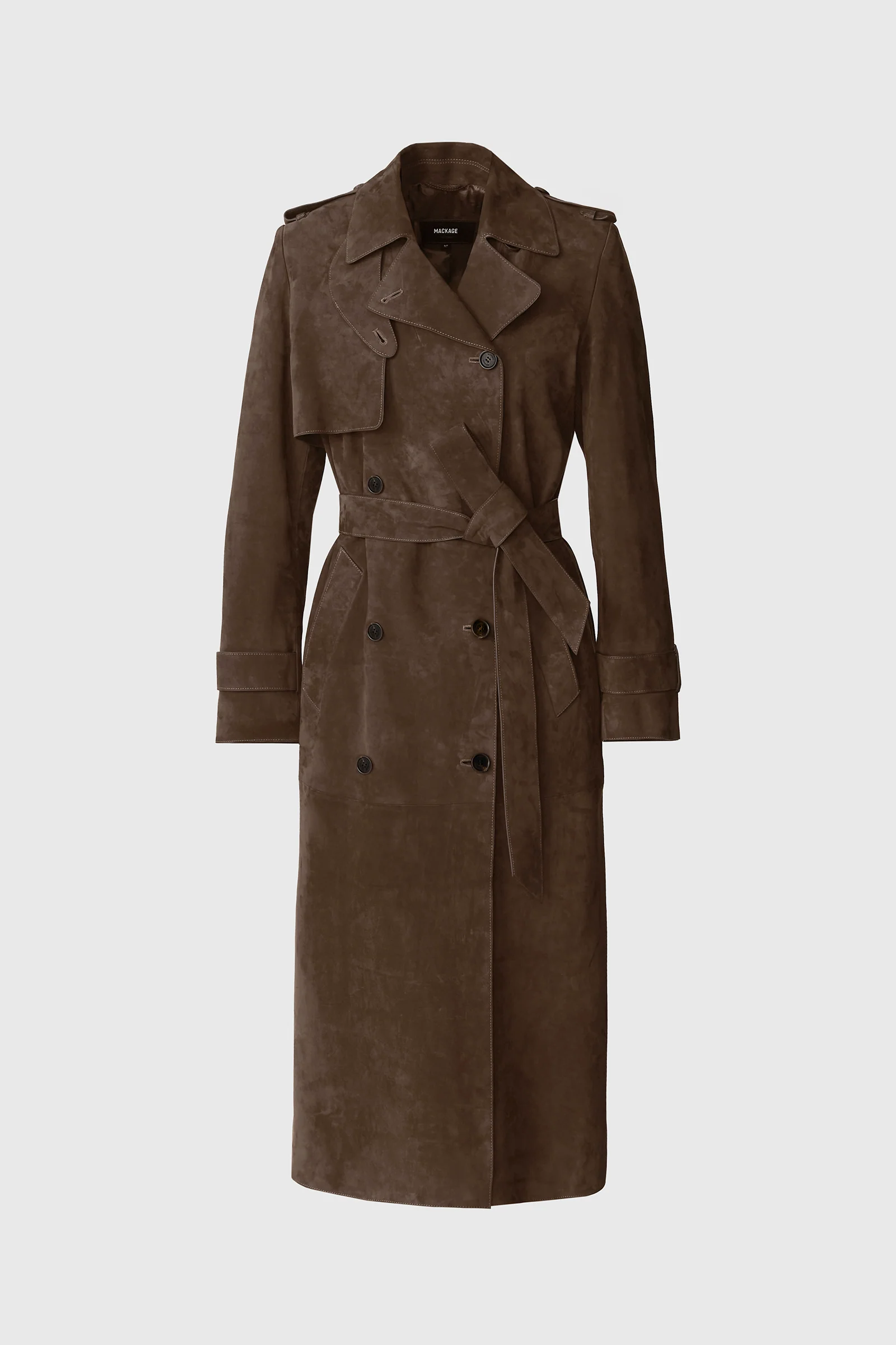 Mackage, Gael-Su Maxi Suede Trench Coat