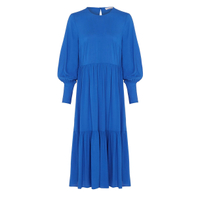 Finery London round neck midi tiered dress