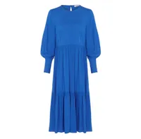Finery London round neck midi tiered dress