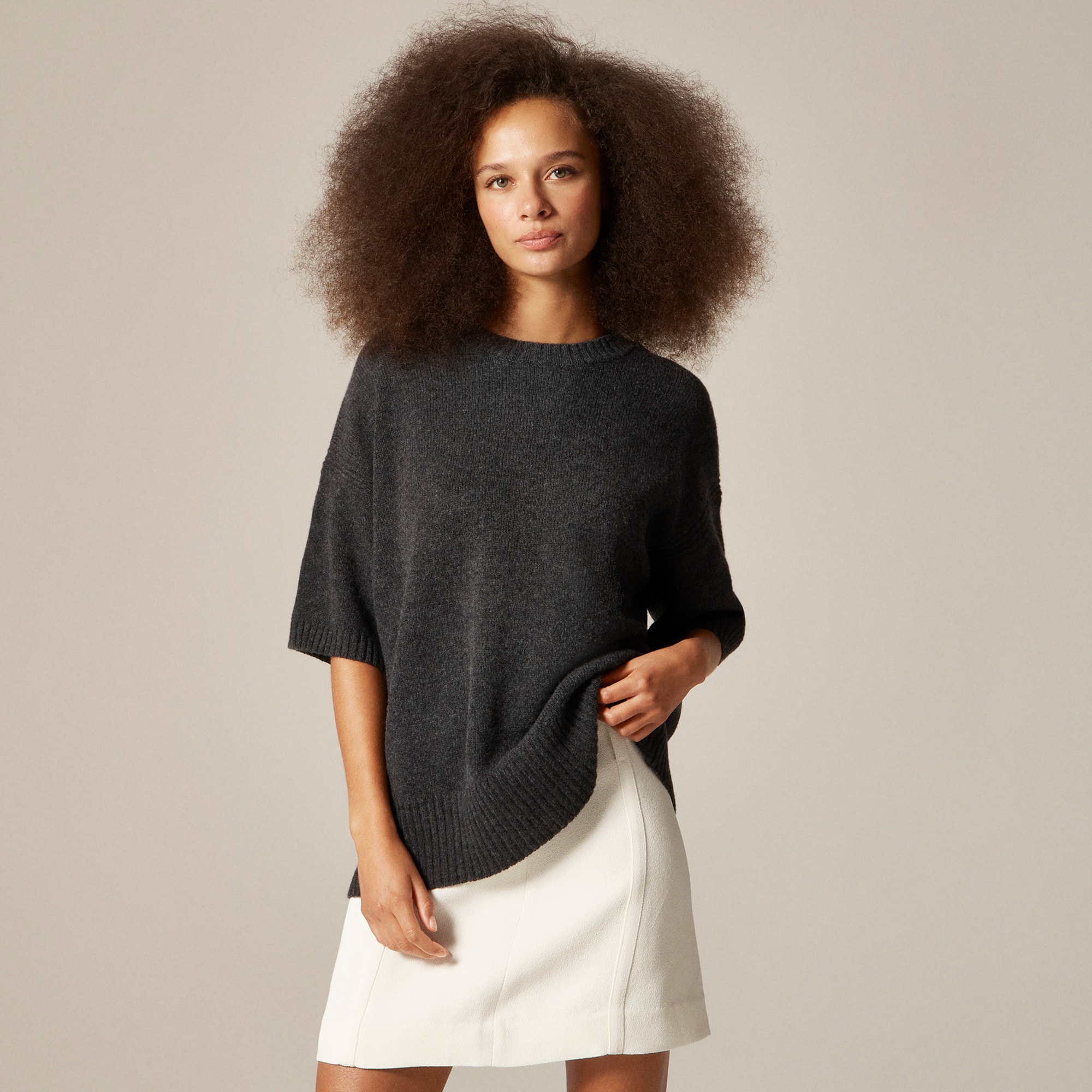 Oversized Sweater-Tee in Vintage Wool