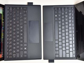Note the difference in trackpads on the Envy x2 with ARM (left) and Envy x2 with Intel (right).