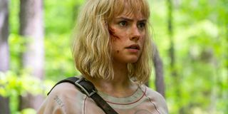 Daisy Ridley as Viola Eade in the forest in Chaos walking