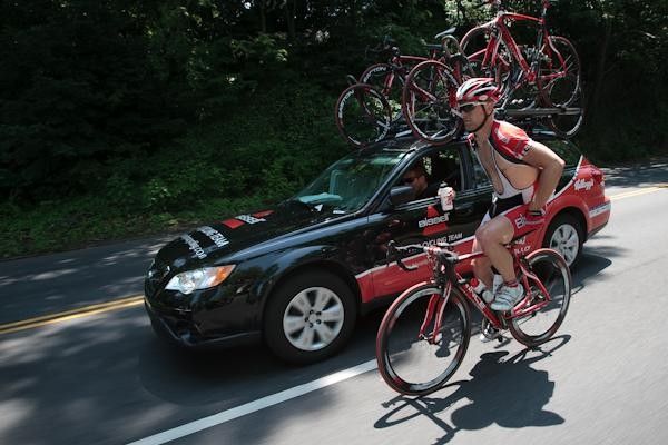 Kirk O'Bee (Bissell) plays domestique earlier in the race.