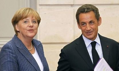 German Chancellor Angela Merkel and French President Nicolas Sarkozy are lobbying for a united EU economic government to respond to the continent's financial crisis.
