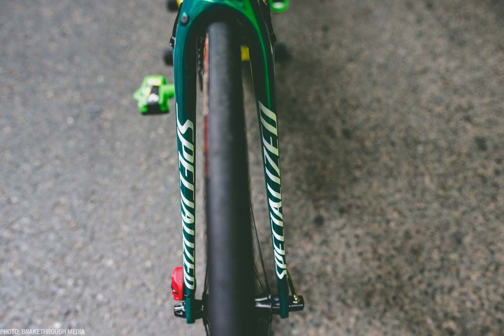The forks on Sagan's green machine